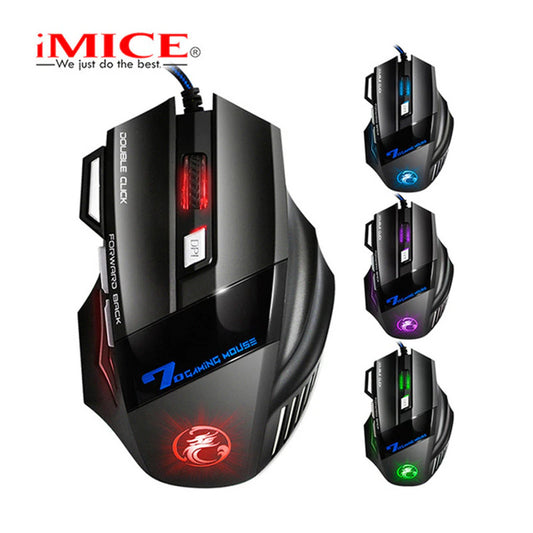 Imice-ratón profesional para juegos por cable X7, 7 botones, 3200 DPI, ratón óptico USB con LED, ratón Gamer, ratón de juego, ratón silencioso para PC