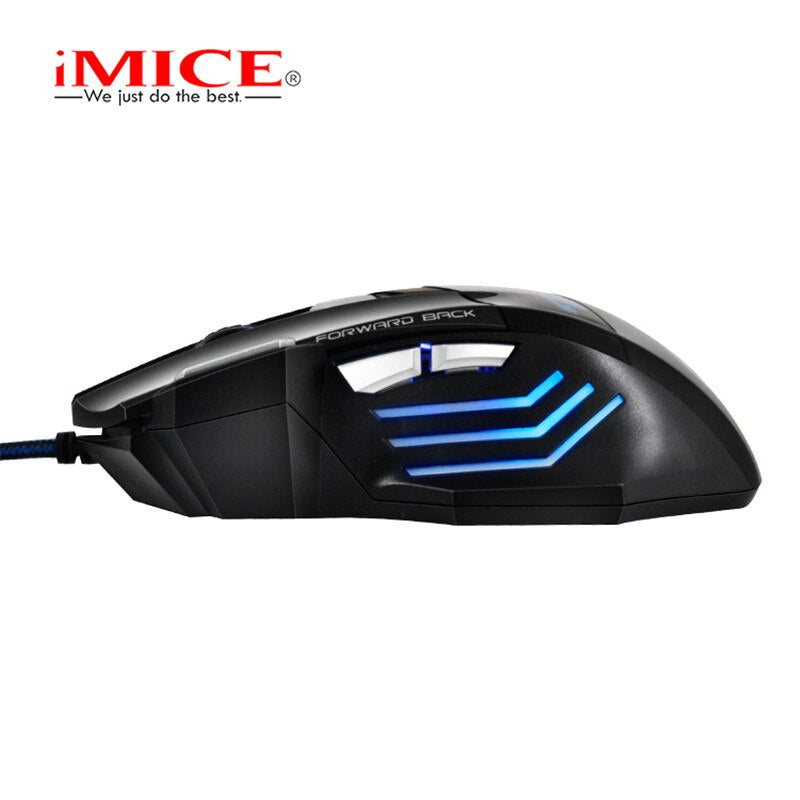 Imice-ratón profesional para juegos por cable X7, 7 botones, 3200 DPI, ratón óptico USB con LED, ratón Gamer, ratón de juego, ratón silencioso para PC